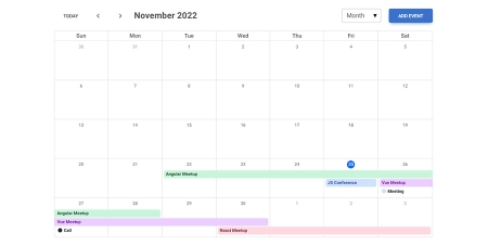 MDB 5 - Bootstrap 5 & Material Design Calendar Plugin